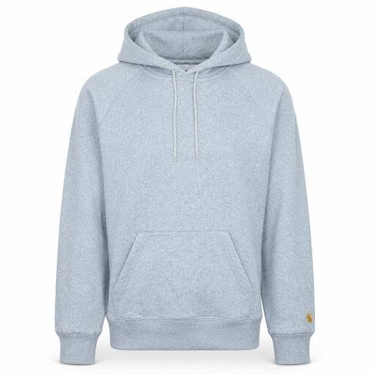 Front view of Carhartt Men's Grey Pullover Hoodie Work In Progress Medium Fleece Lined