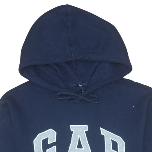 GAP Men's Blue Pullover Hoodie Small Fleece Logo Sweatshirt