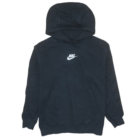Nike Women's Black Pullover Hoodie Medium Cotton Blend Logo