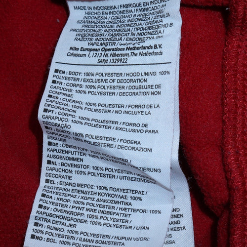 Nike Men's Red Therma-Fit Full Zip Hoodie Size M