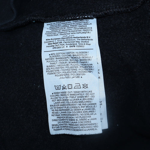 Nike Women's Black Small Pullover Sweatshirt Cotton Blend Logo Crew Neck