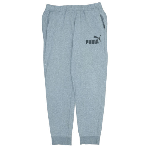 Puma Men's Grey Jogger Sweatpants L Elastic Waist Casual