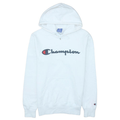 Champion Men's White Pullover Hoodie Size L Cotton Sportswear