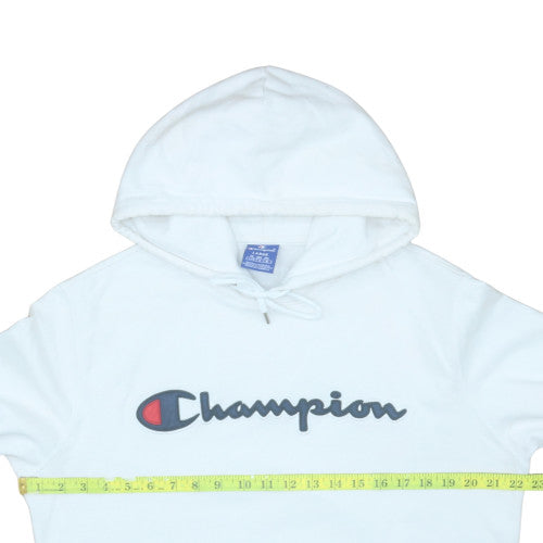 Champion Men's White Pullover Hoodie Size L Cotton Sportswear