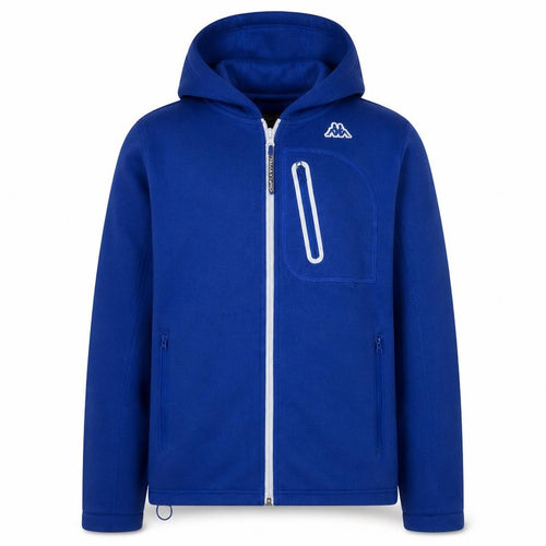 Kappa Boys Blue Full Zip Hoodie Italia Logo Size L Fleece Sportswear