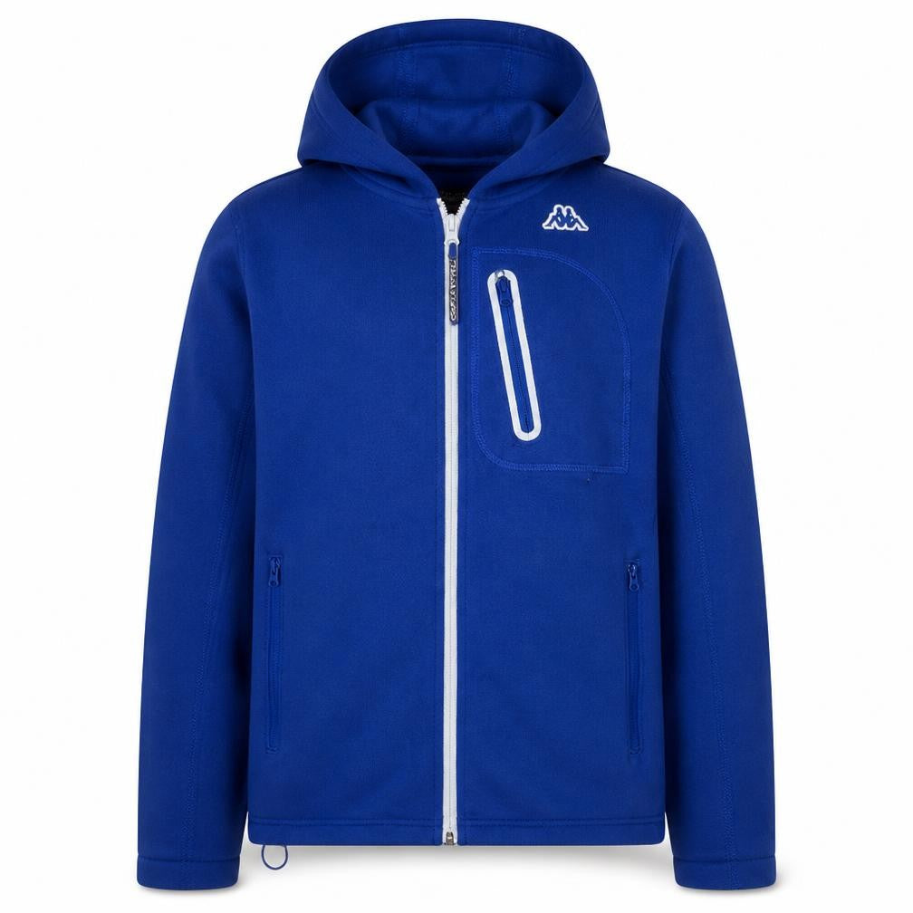 Kappa Boys Blue Full Zip Hoodie Italia Logo Size L Fleece Sportswear