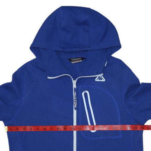 Kappa Boys Blue Full Zip Hoodie Italia Logo Size L Fleece Sportswear