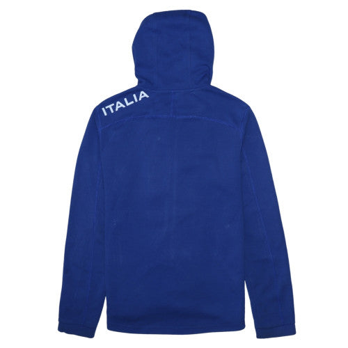 Kappa Boys Blue Full Zip Hoodie Italia Logo Size L Fleece Sportswear