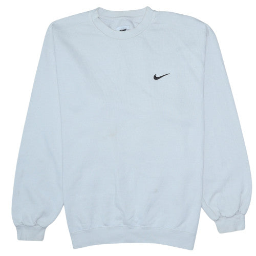 Nike Men's White L Pullover Sweatshirt Crew Neck Sports Fleece