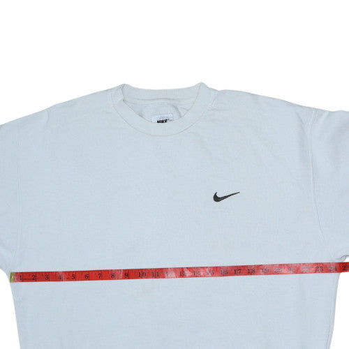Nike Men's White L Pullover Sweatshirt Crew Neck Sports Fleece