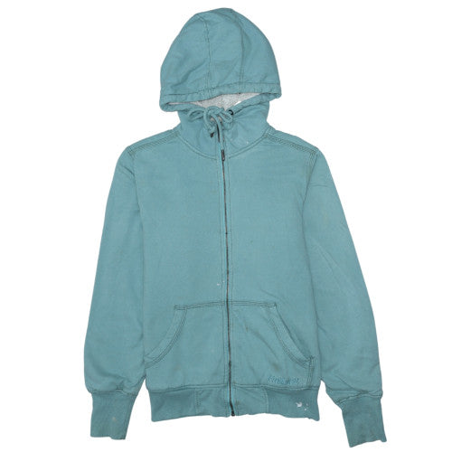 Carhartt Womens Blue Full Zip Hoodie M (8-10) Cotton Blend