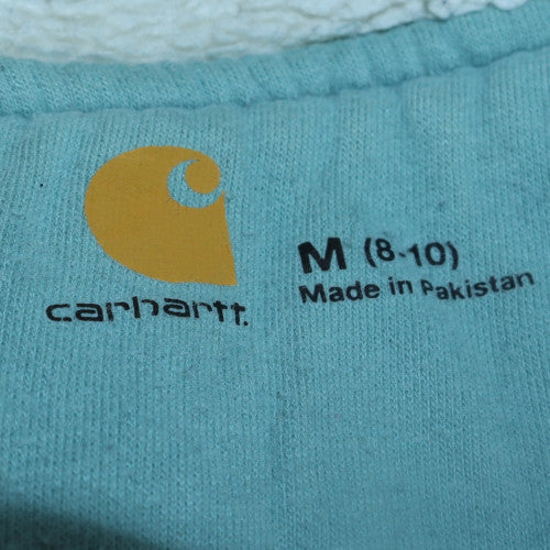 Carhartt Womens Blue Full Zip Hoodie M (8-10) Cotton Blend