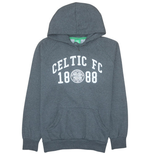 Celtic FC Men's Grey Pullover Hoodie Medium Graphic Sweatshirt