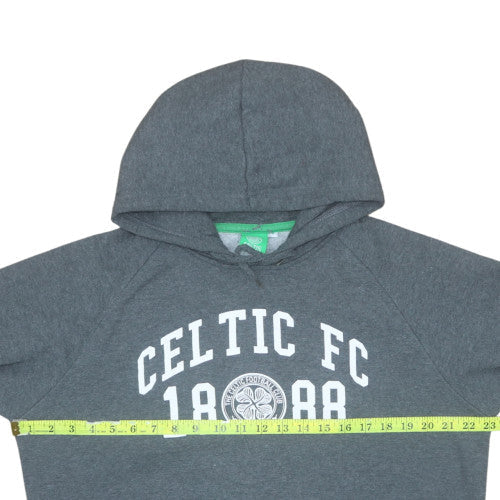 Celtic FC Men's Grey Pullover Hoodie Medium Graphic Sweatshirt