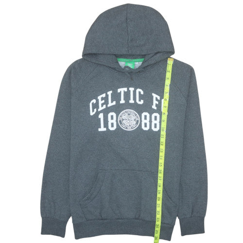 Celtic FC Men's Grey Pullover Hoodie Medium Graphic Sweatshirt