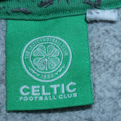 Celtic FC Men's Grey Pullover Hoodie Medium Graphic Sweatshirt