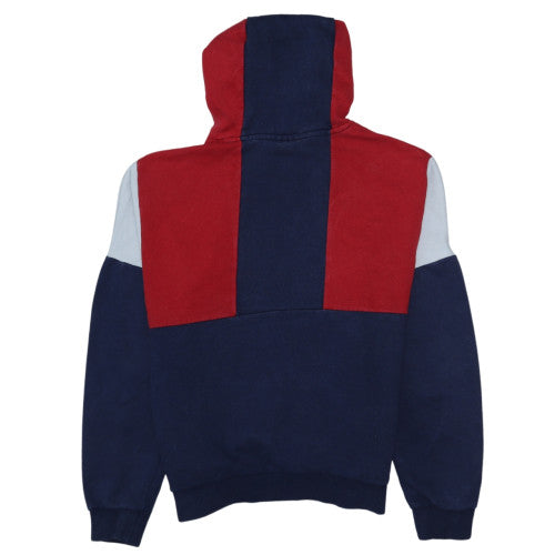 FILA Women’s Navy Red Colourblock Pullover Hoodie M