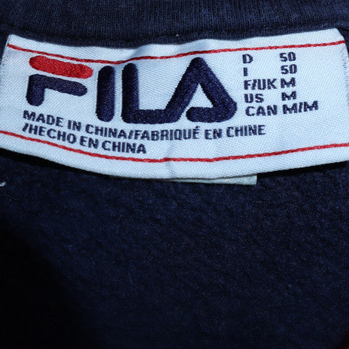 FILA Women’s Navy Red Colourblock Pullover Hoodie M