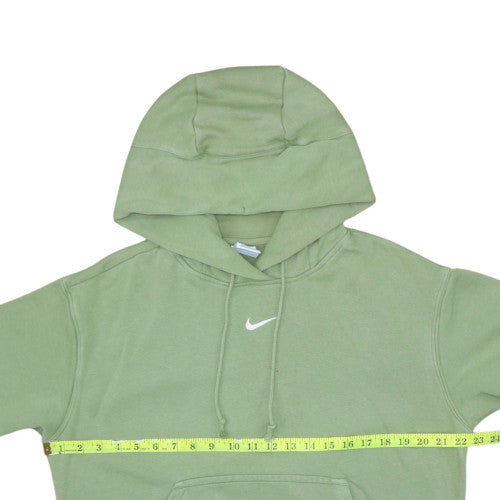 Nike Womens XS Green Pullover Hoodie with Logo Detail