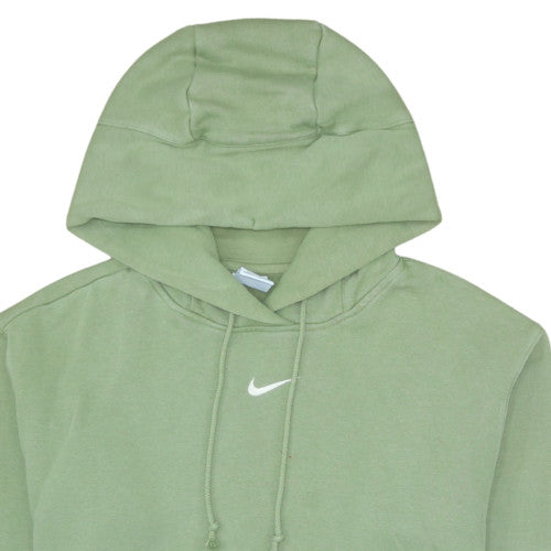 Nike Womens XS Green Pullover Hoodie with Logo Detail