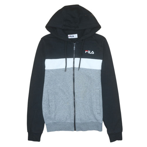 FILA Men's Black XS Full Zip Colour Block Hoodie