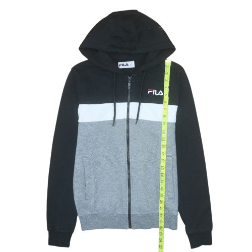 FILA Men's Black XS Full Zip Colour Block Hoodie