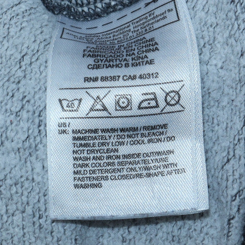 Adidas Boys Grey Full Zip Hoodie 152cm Fleece Sports Sweatshirt