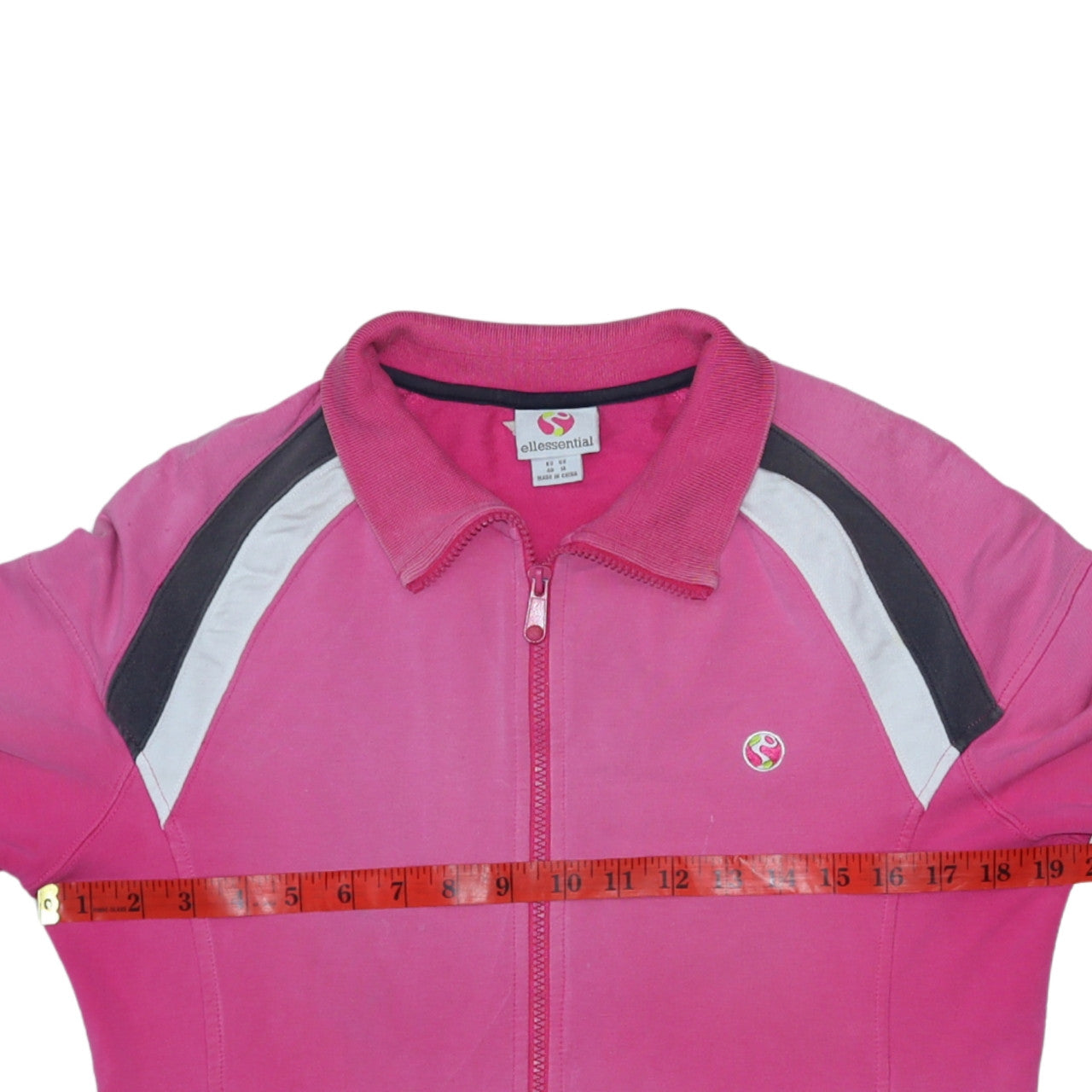 Ellessential Women's Pink Track Jacket Size 14 Full Zip Activewear