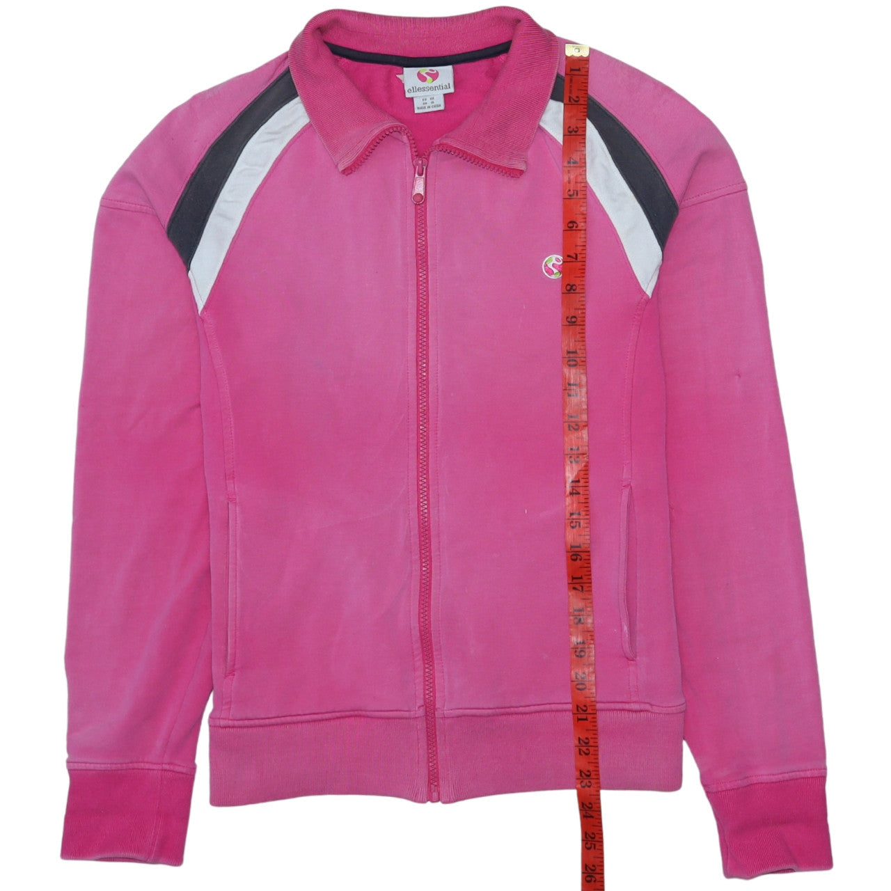 Ellessential Women's Pink Track Jacket Size 14 Full Zip Activewear