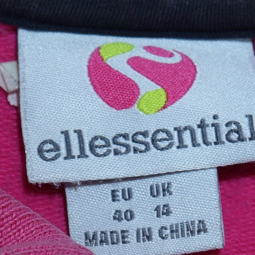 Ellessential Women's Pink Track Jacket Size 14 Full Zip Activewear