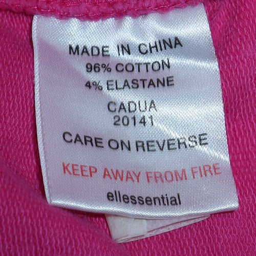 Ellessential Women's Pink Track Jacket Size 14 Full Zip Activewear