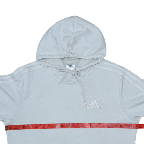Adidas Women’s Light Grey Pullover Hoodie Size S Cotton Blend