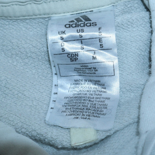 Adidas Women’s Light Grey Pullover Hoodie Size S Cotton Blend