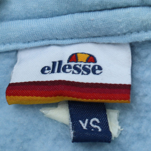 Ellesse Womens Light Blue Pullover Hoodie XS Cotton Blend