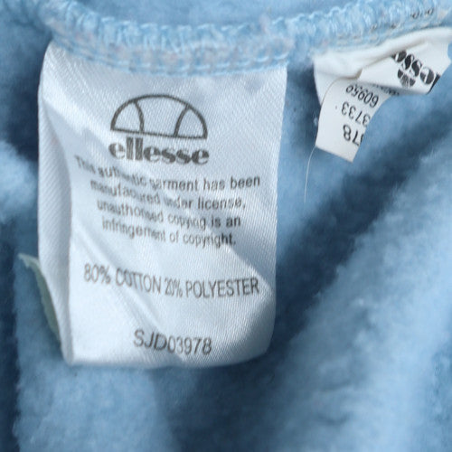 Ellesse Womens Light Blue Pullover Hoodie XS Cotton Blend