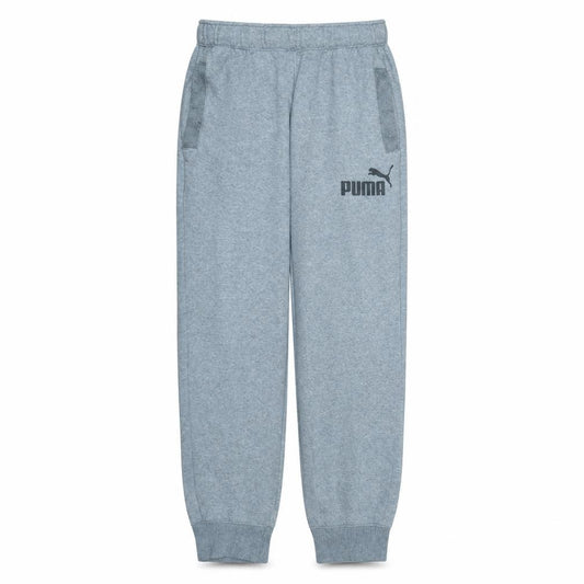 Front view of Puma Men Grey Small sweatpants Elastic Waist Jogger
