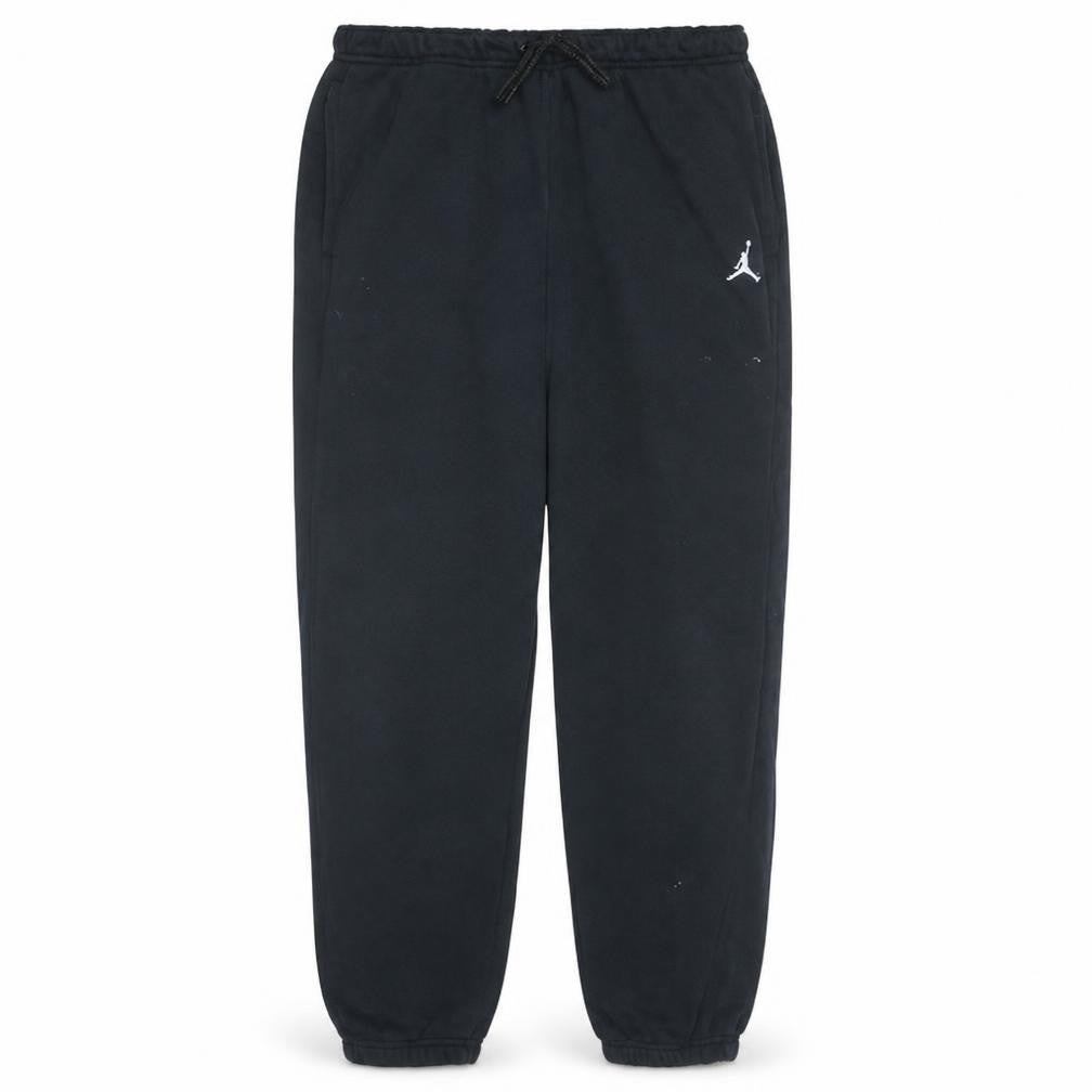 Front view of Jordan Men's Black Fleece Sweatpants Medium Elastic Waist