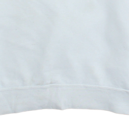 Nike Women White Small Pullover Sweatshirt with Double Logo