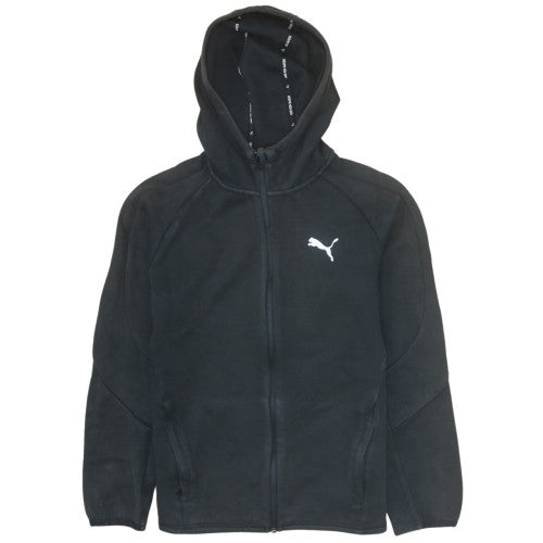 Puma Boys Black Full Zip Hoodie 15-16 Years Fleece Hooded Sweatshirt