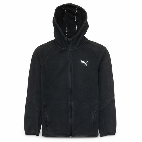 Puma Boys Black Full Zip Hoodie 15-16 Years Fleece Hooded Sweatshirt
