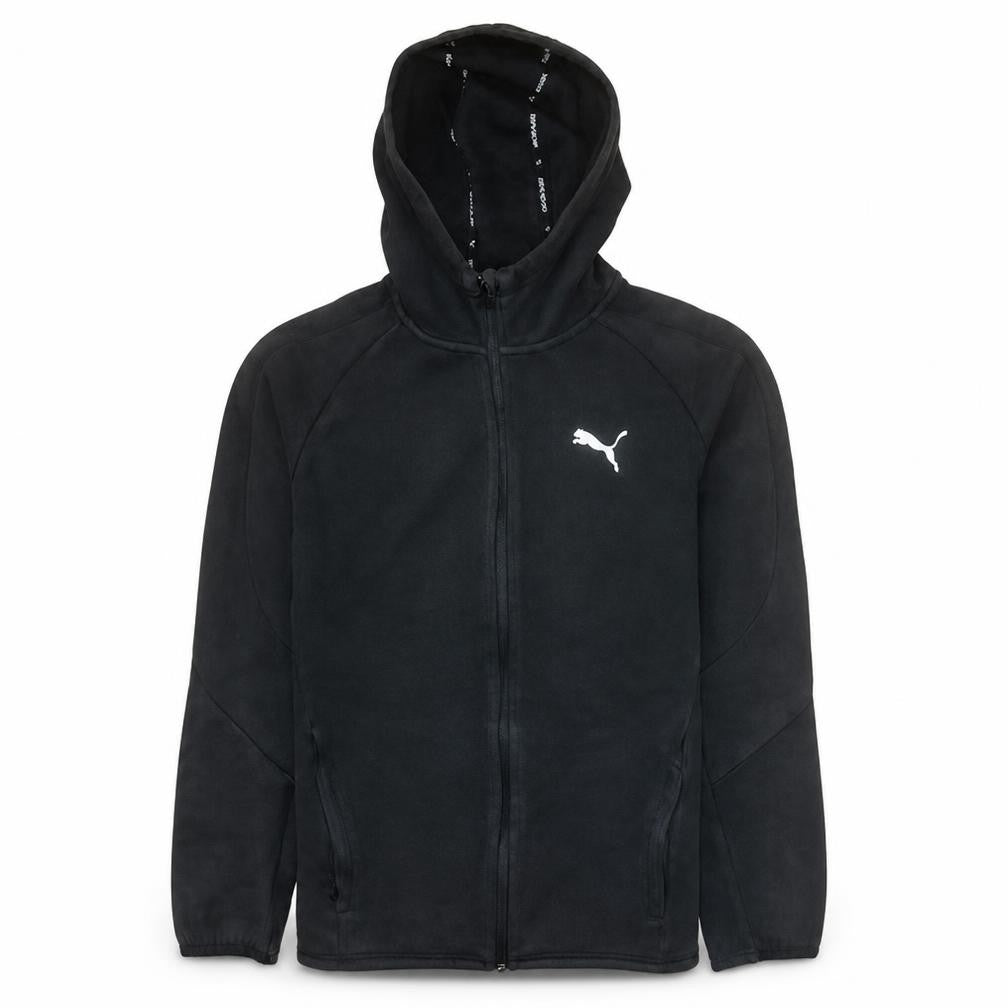 Puma Boys Black Full Zip Hoodie 15-16 Years Fleece Hooded Sweatshirt