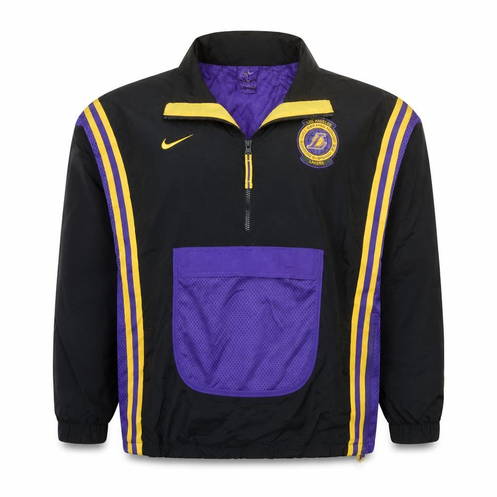 Front view of Nike Men’s Black Los Angeles Lakers Windbreaker Jacket M