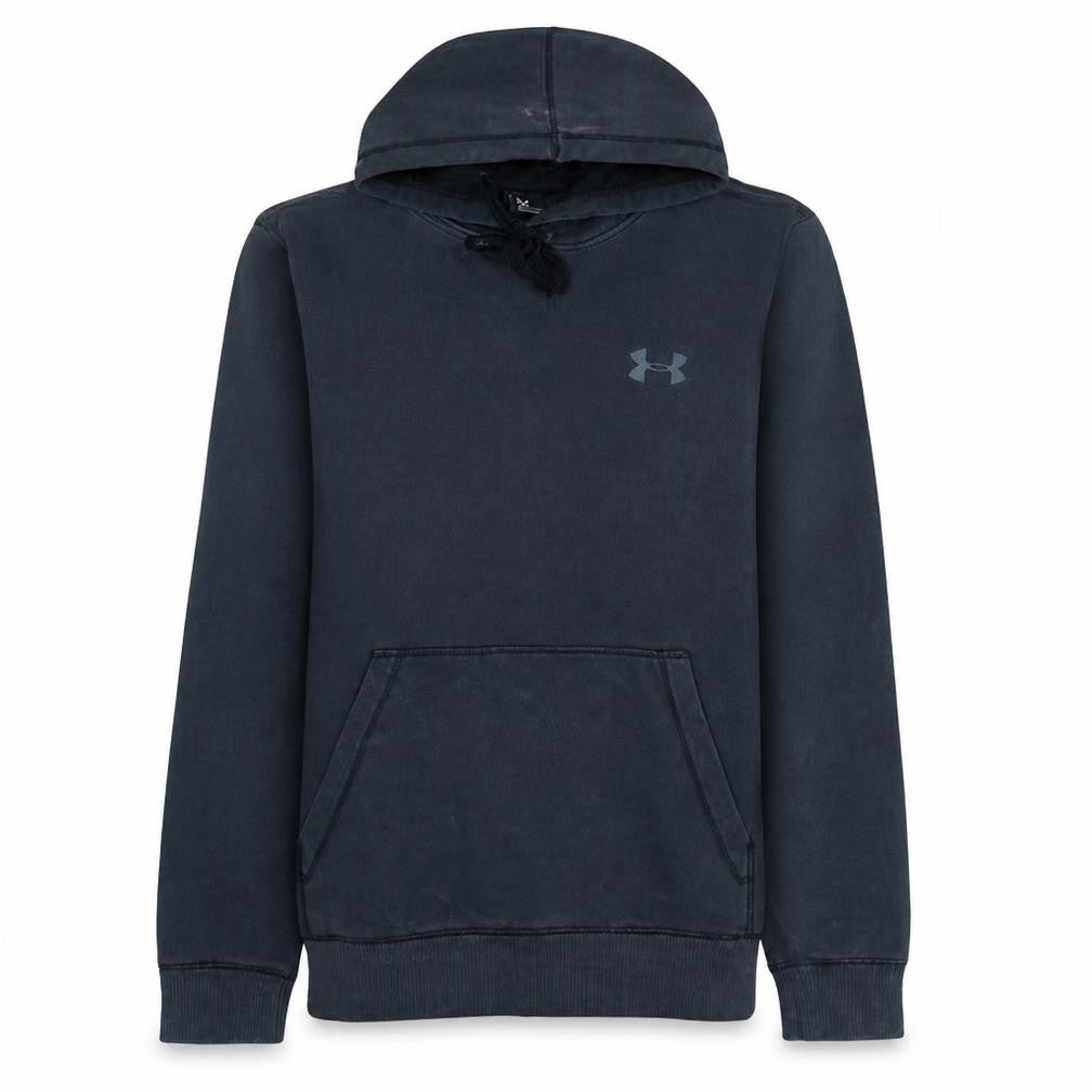 Front view of Under Armour Men’s Black Pullover Hoodie L ColdGear Fitted Fleece