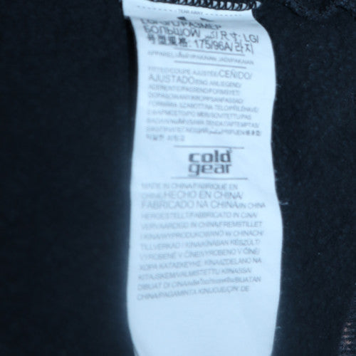Under Armour Men’s Black Pullover Hoodie L ColdGear Fitted Fleece