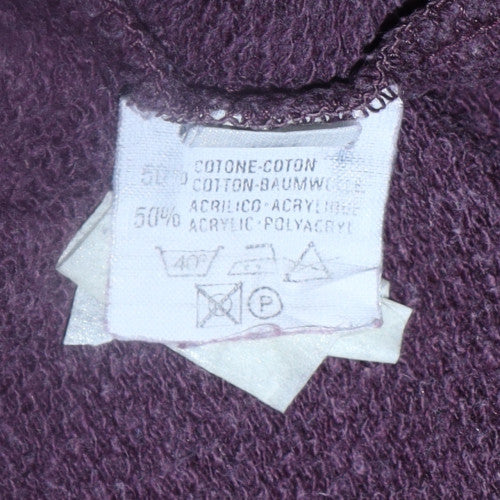 Bogner Womens Purple Pullover Sweatshirt M The Way of Life Graphic Cotton Blend