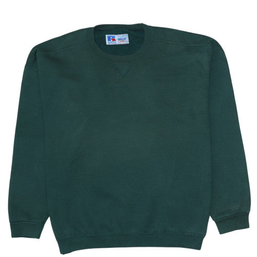 Russell Athletic Men's Green XL Pullover Fleece Sweatshirt