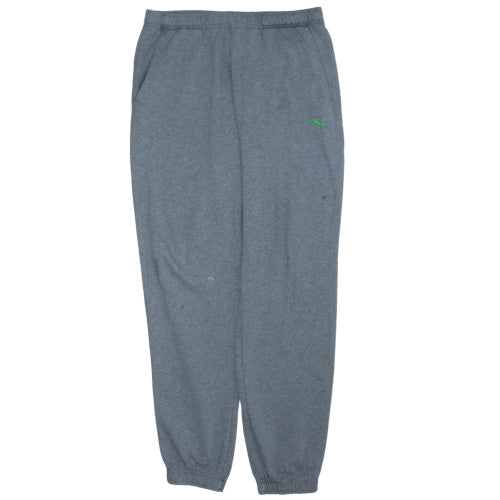 Puma Men’s Grey Jogger Trousers L Regular Fit Fleece Activewear