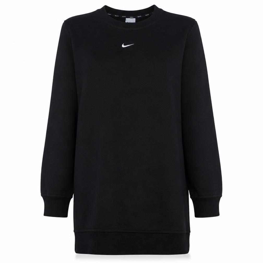 Front view of Nike Men Black Dri-FIT Pullover Crew Neck Sweatshirt, size L