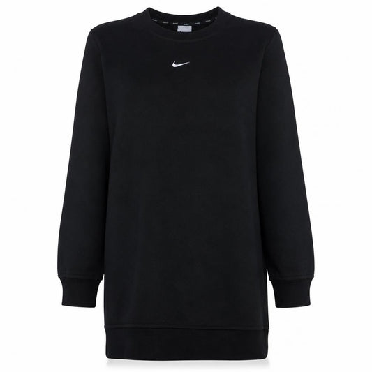 Front view of Nike Men Black Dri-FIT Pullover Crew Neck Sweatshirt, size L