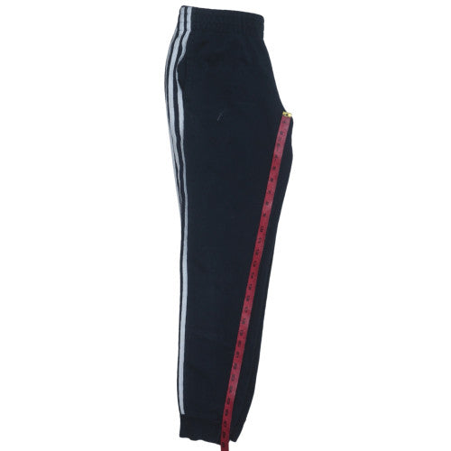 adidas Womens Black Jogger Trousers Size 12-14 Side Stripe Activewear